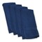 Contemporary Home Living Solid Waffle Weave Terry Cotton Dish Towels - 28" - Blue - Set of 4